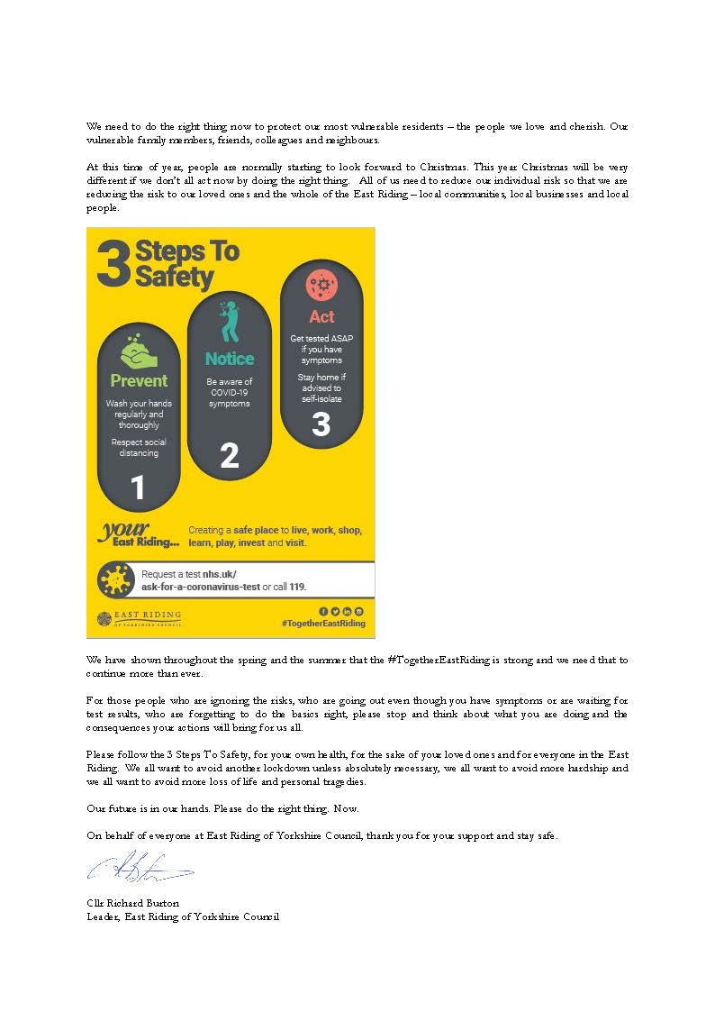 Preventing the spread of COVID-19 and saving East Riding lives - It_s in our hands! - Letter from Councillor Richard Burton_Page_2